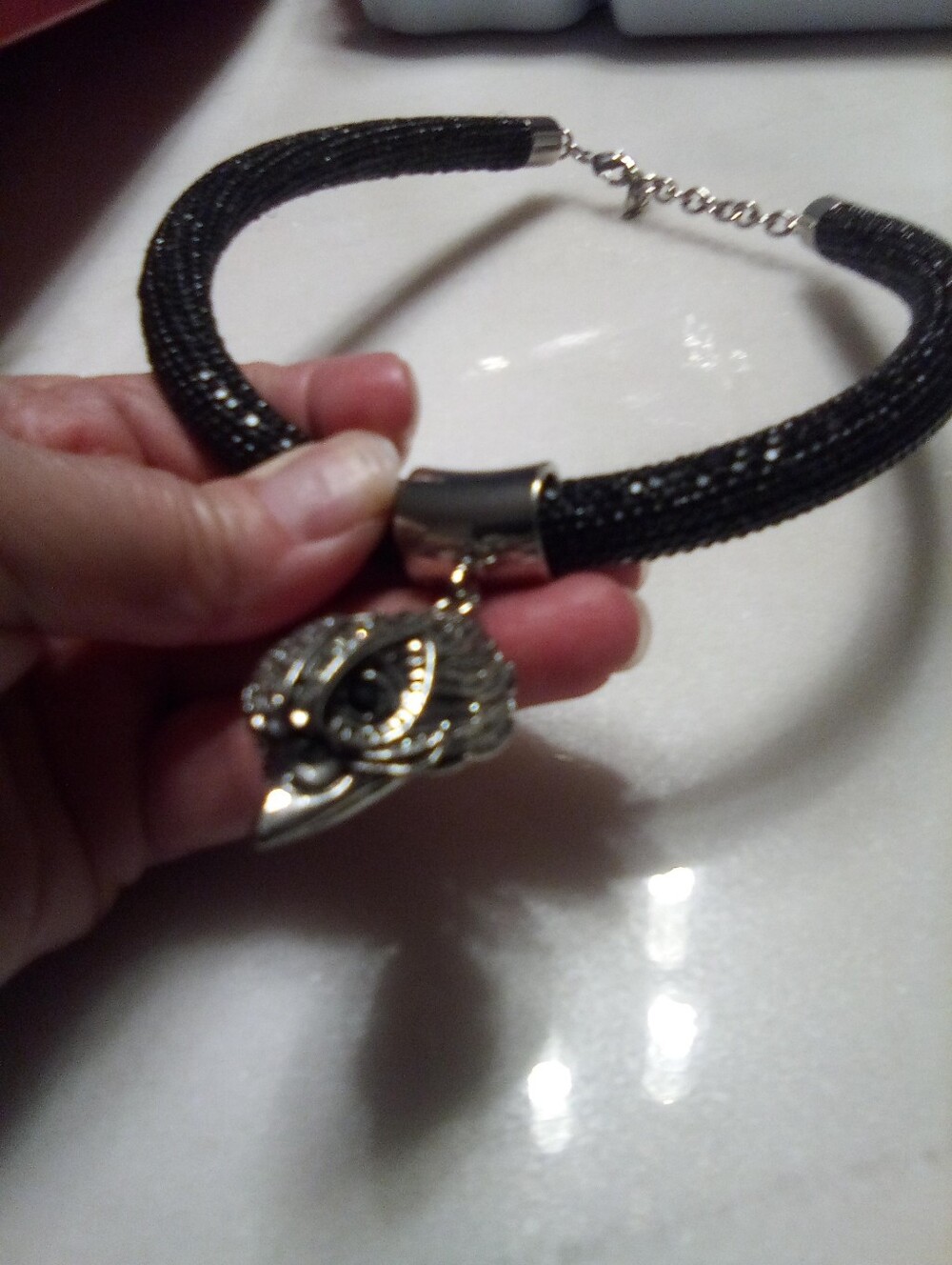 Beautiful Black Kurt Geiger Eagle Head Choker